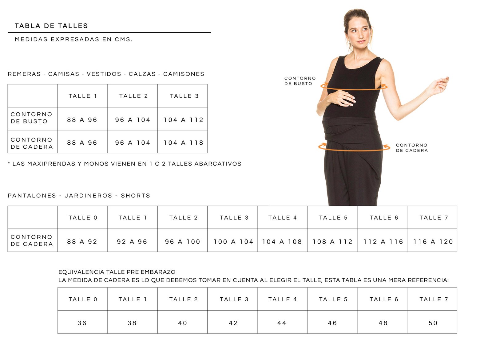 TABLA DE TALLES 2020