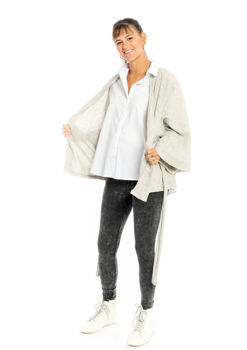 SWEATER SENSEI LANITA ACANALADA gris - Imagen 2