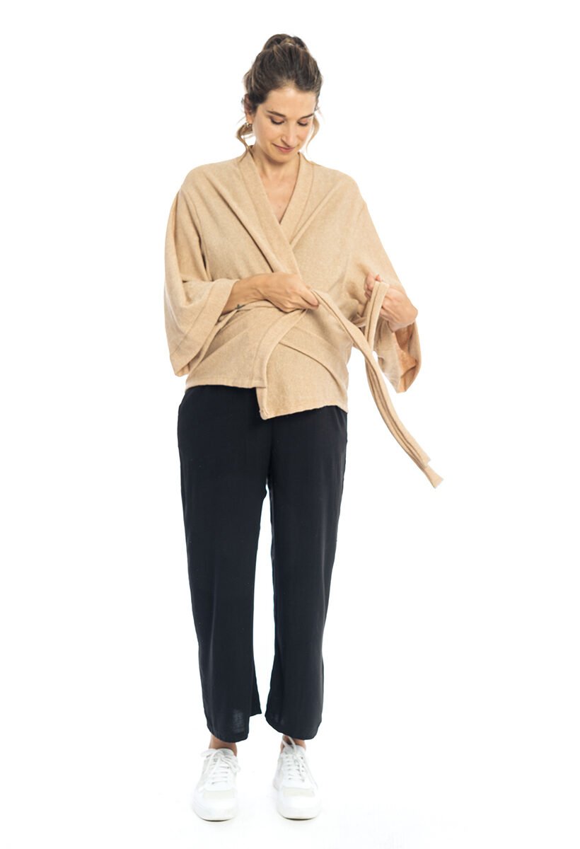 SWEATER SENSEI LANITA ACANALADA camel - Imagen 2