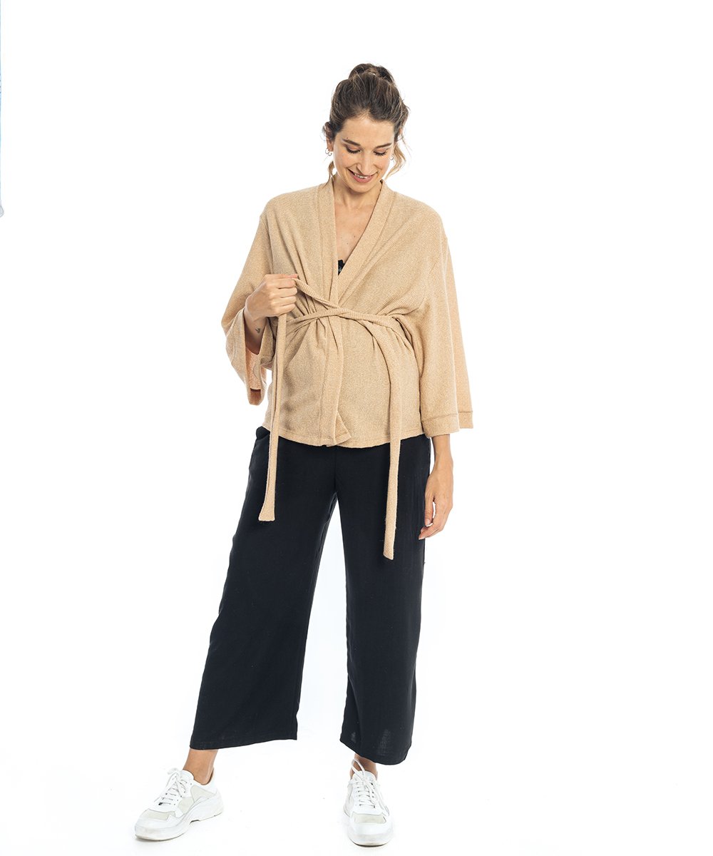 SWEATER SENSEI LANITA ACANALADA camel - Imagen 4