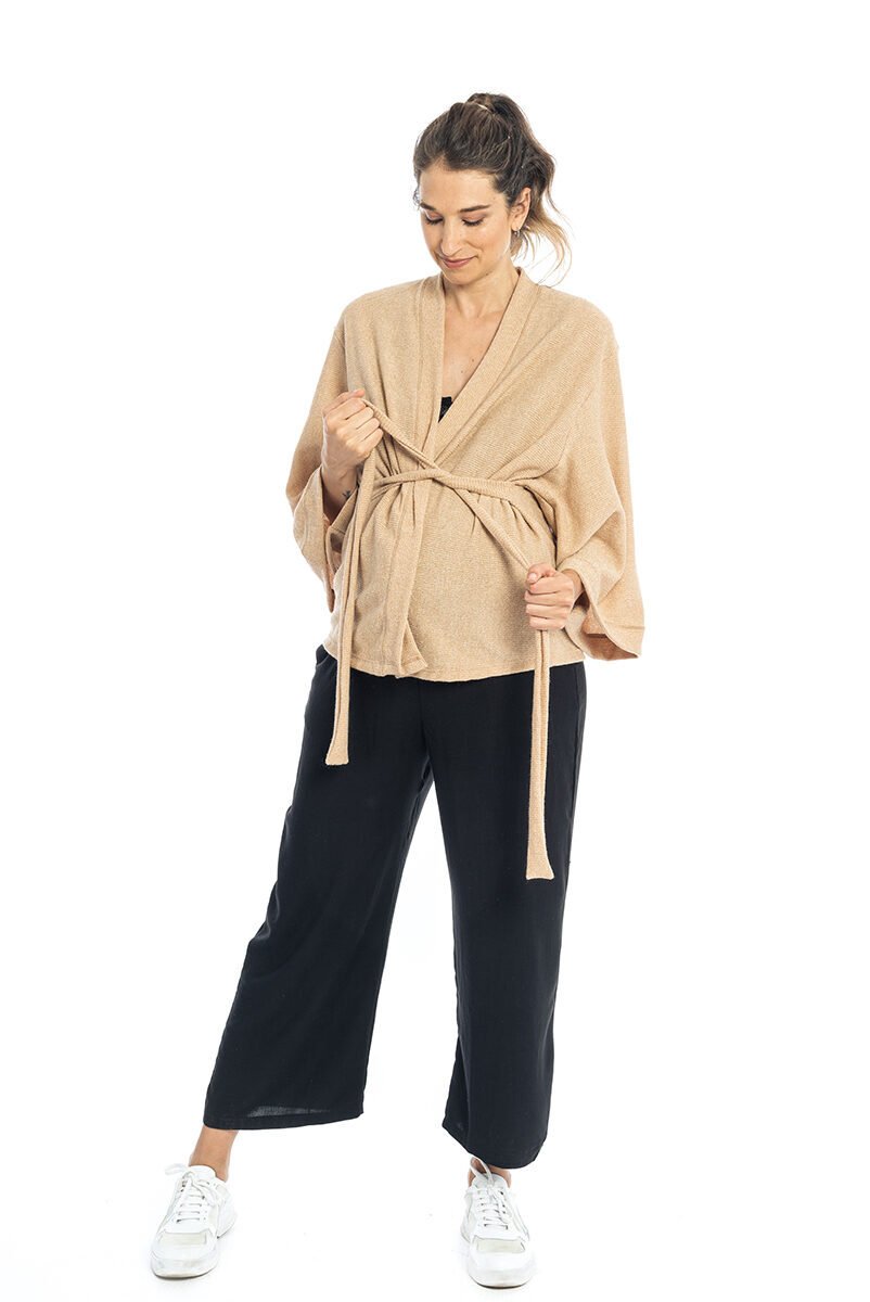 SWEATER SENSEI LANITA ACANALADA camel