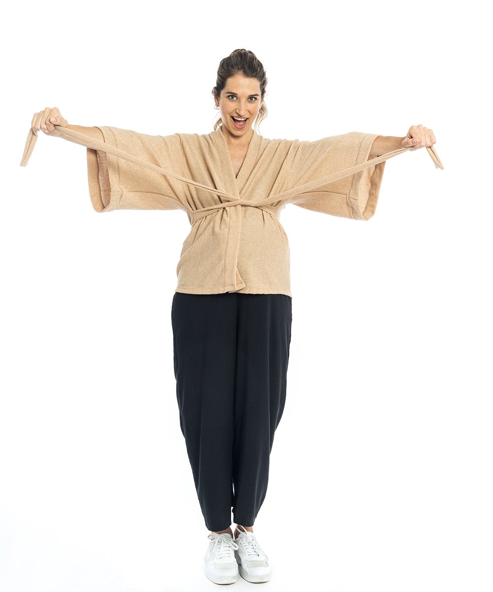 SWEATER SENSEI LANITA ACANALADA camel - Imagen 3