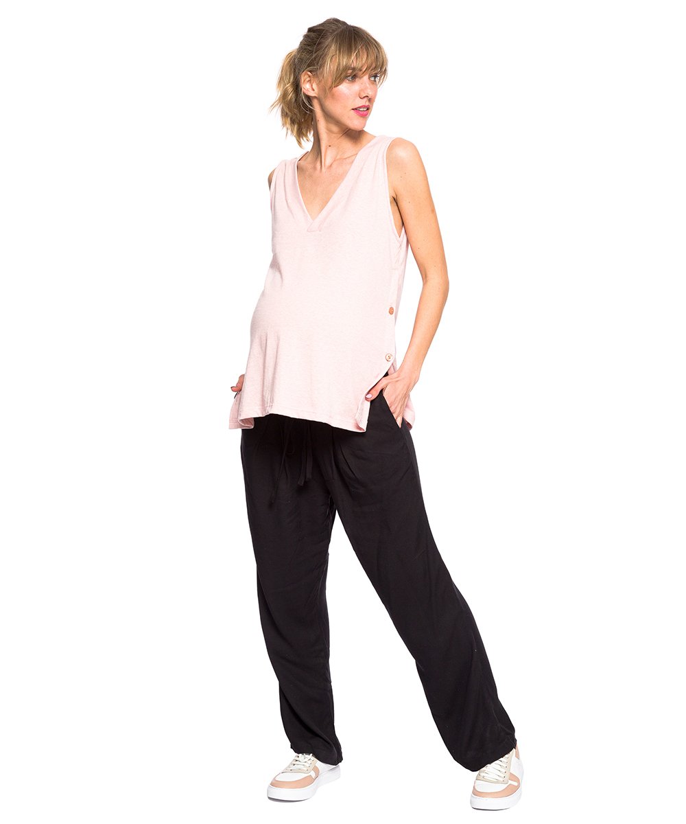 Pantalon Viscosa -s- - Negro — Lemon