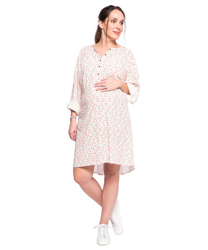 VESTIDO MISTICO VOILE RAYON ESTAMPADO rojo - Imagen 3