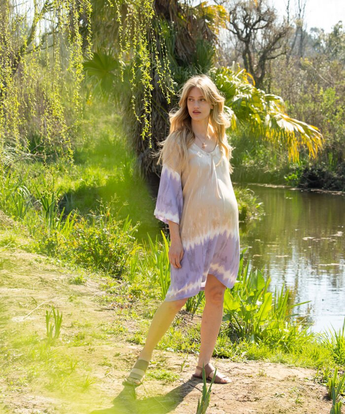 VESTIDO MORO VOILE BATIK lila - Imagen 7