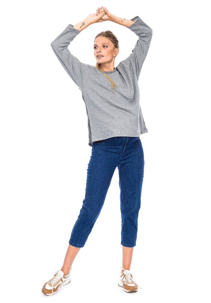 PANTALON MOM JEAN ELASTIZADO CROMA azul - Imagen 2
