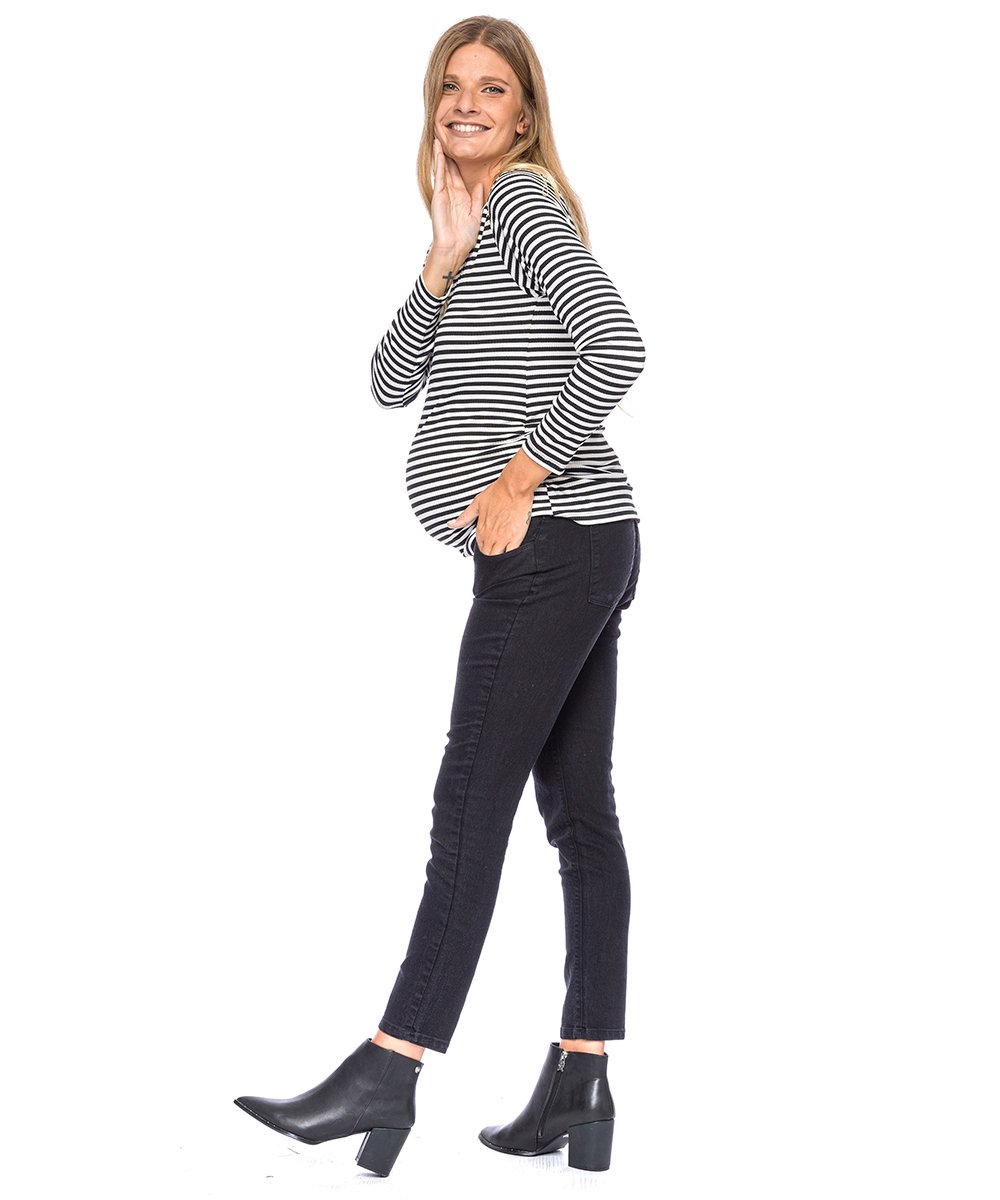 PANTALON CHUPIN TOTAL JEAN ELASTIZADO negro – Venga Madre