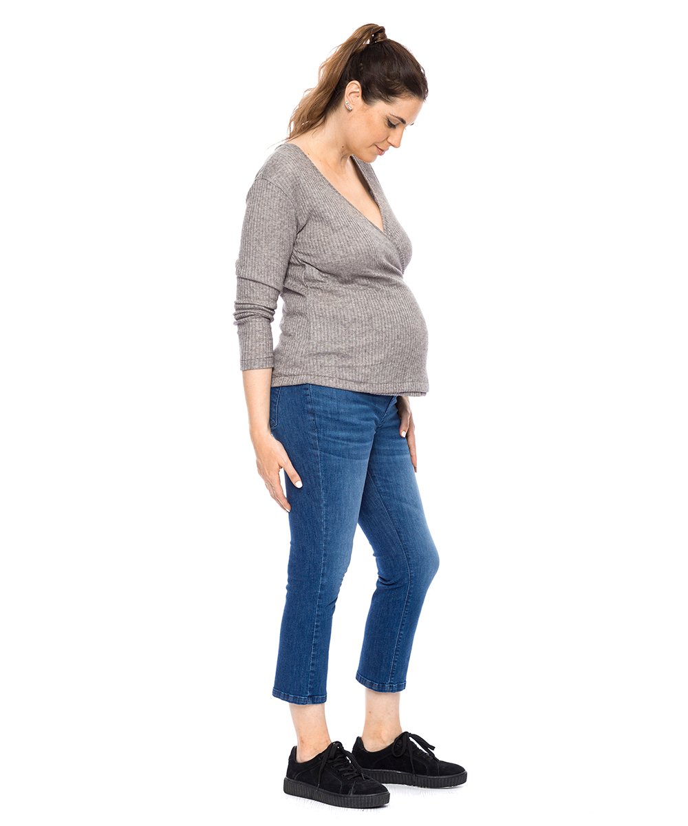 SWEATER VOLTA LANITA ACANALADA gris - Imagen 5