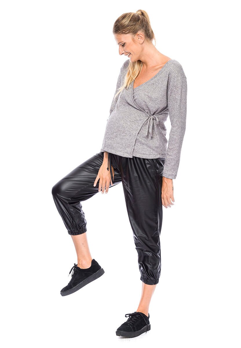 SWEATER VOLTA LANITA ACANALADA gris - Imagen 3