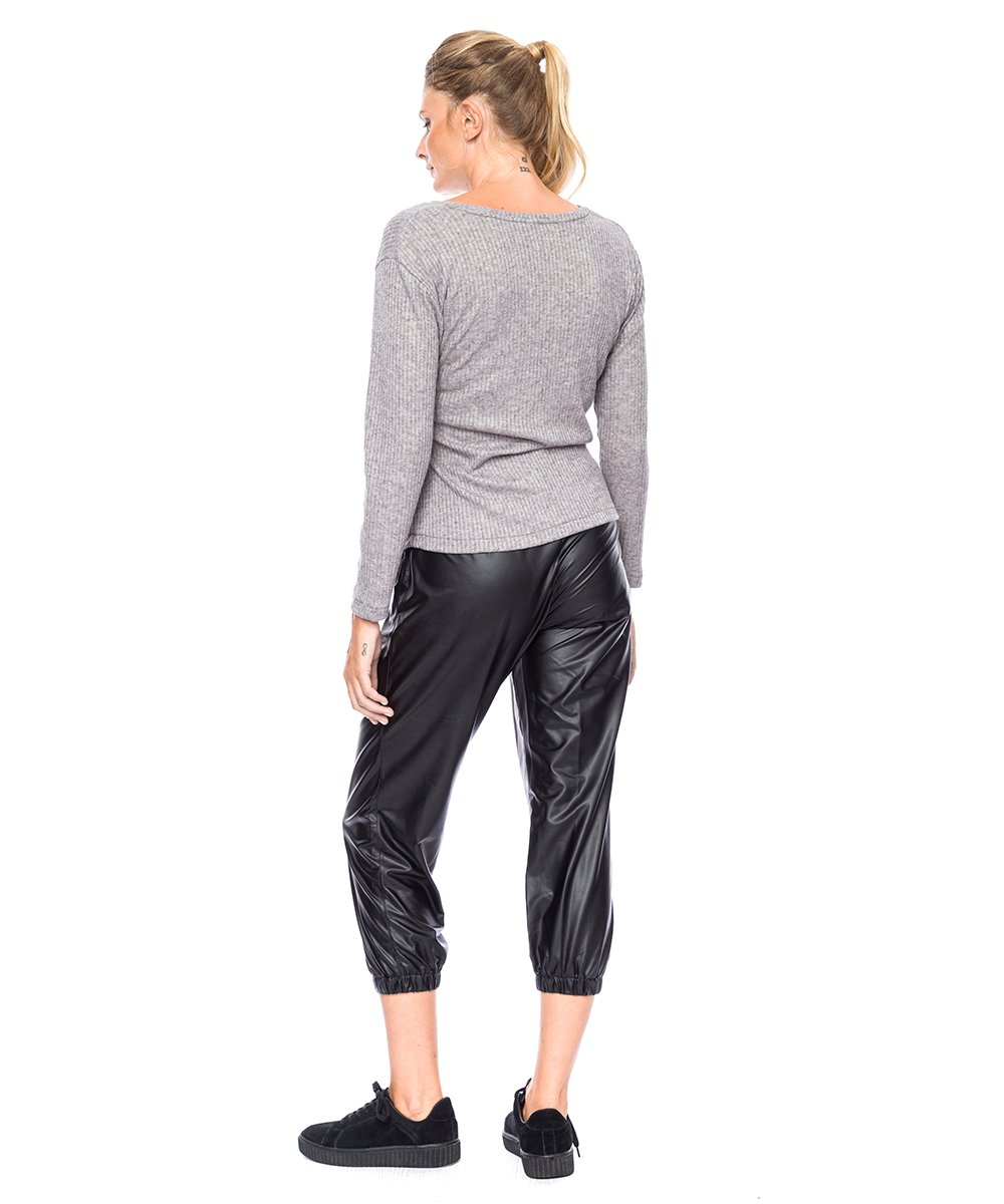 SWEATER VOLTA LANITA ACANALADA gris - Imagen 4