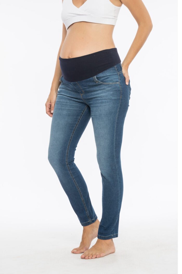 PANTALON SLIM TOTAL JEAN ELASTIZADO lago