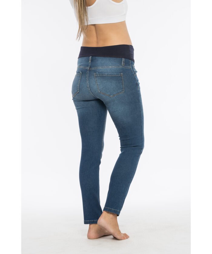 PANTALON SLIM TOTAL JEAN ELASTIZADO lago - Imagen 7