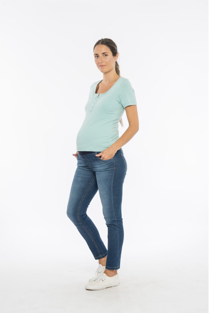 PANTALON SLIM TOTAL JEAN ELASTIZADO lago - Imagen 3