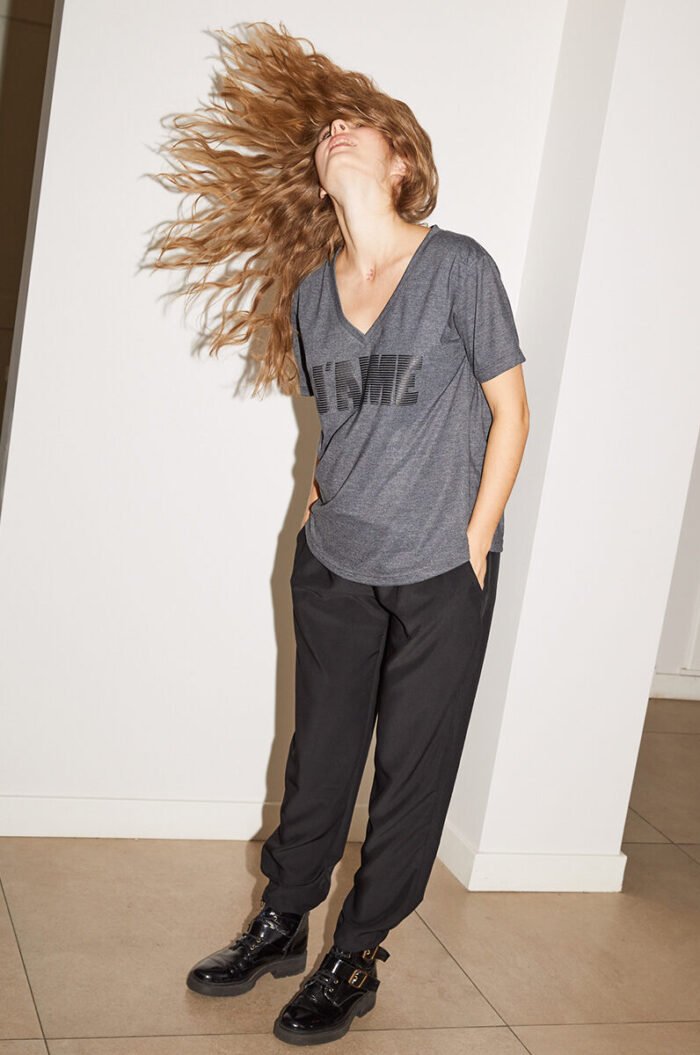 PANTALON KAYLA TWILL LUXE negro - Imagen 2