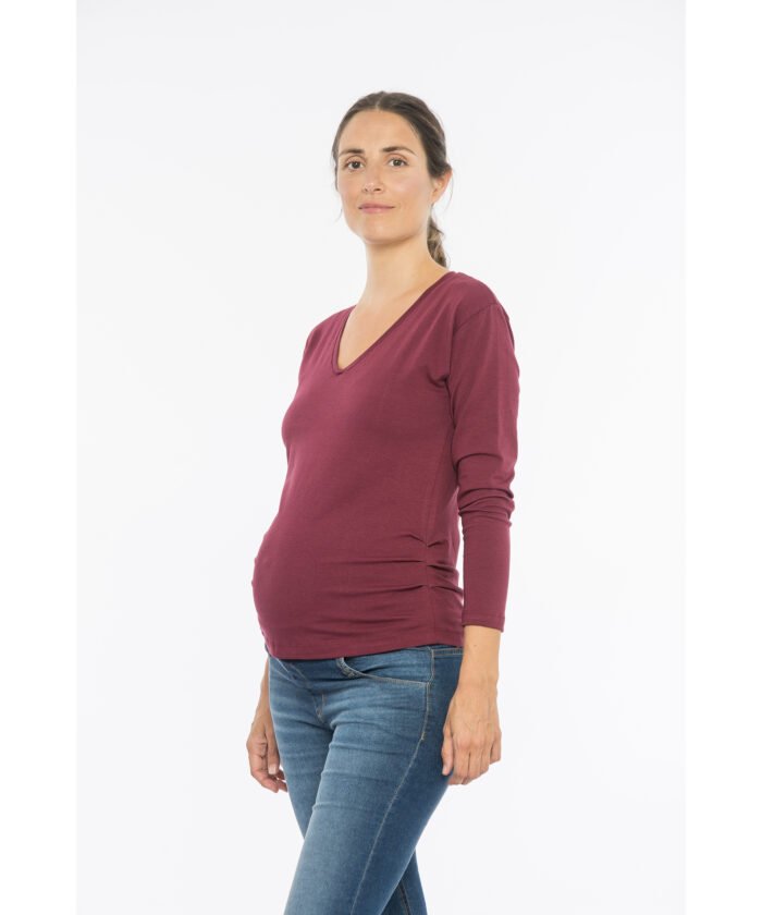 REMERA PLIEGO ML bordo - Imagen 2