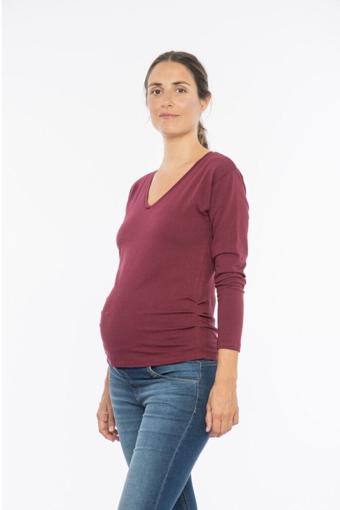 REMERA PLIEGO ML bordo - Imagen 2