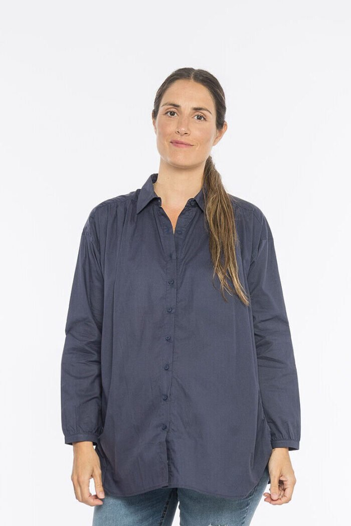 CAMISA LAPINTA VOILE ALGODON azul - Imagen 2