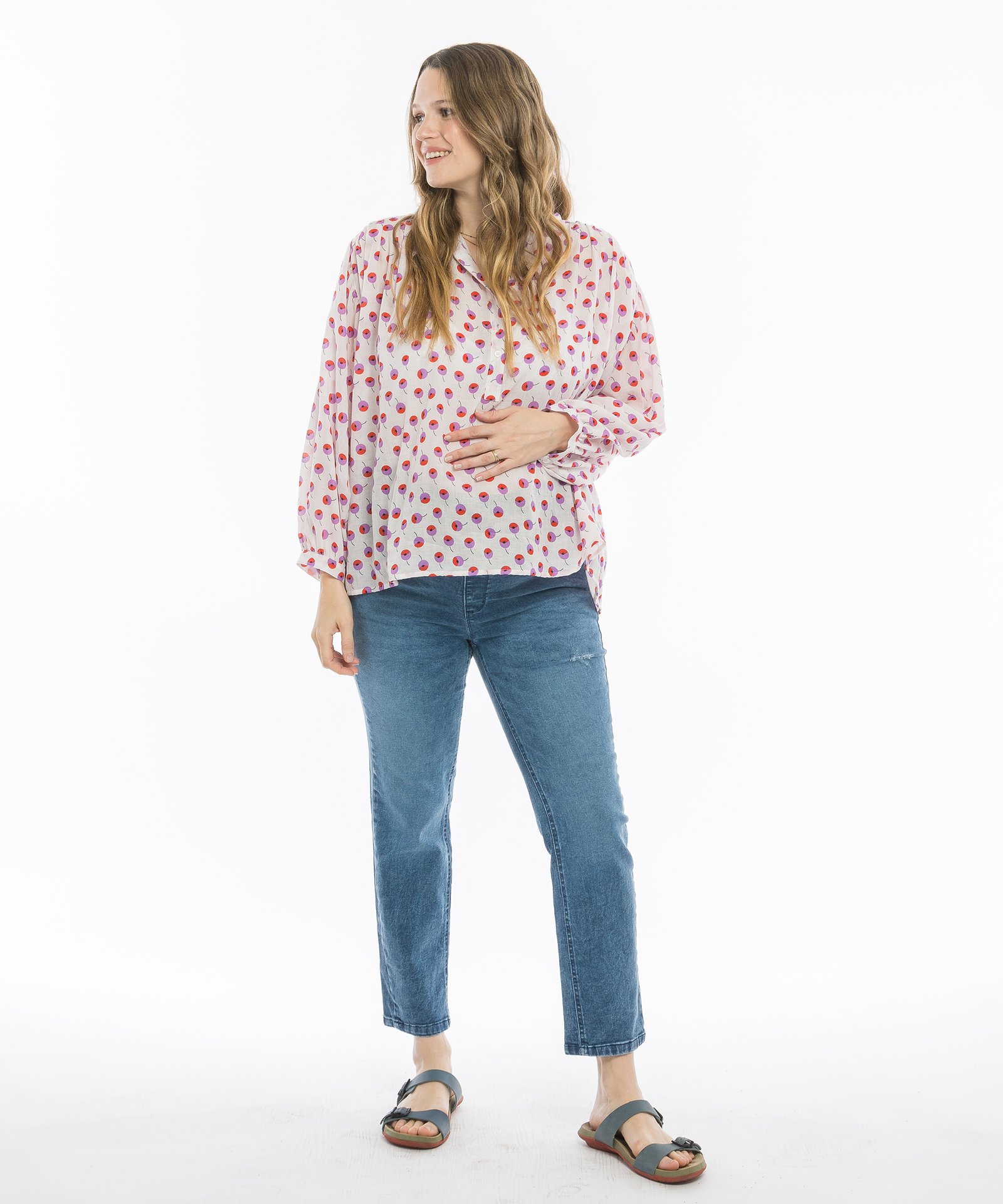 CAMISA ETER VOILE ESTAMPADO rojo - Imagen 6