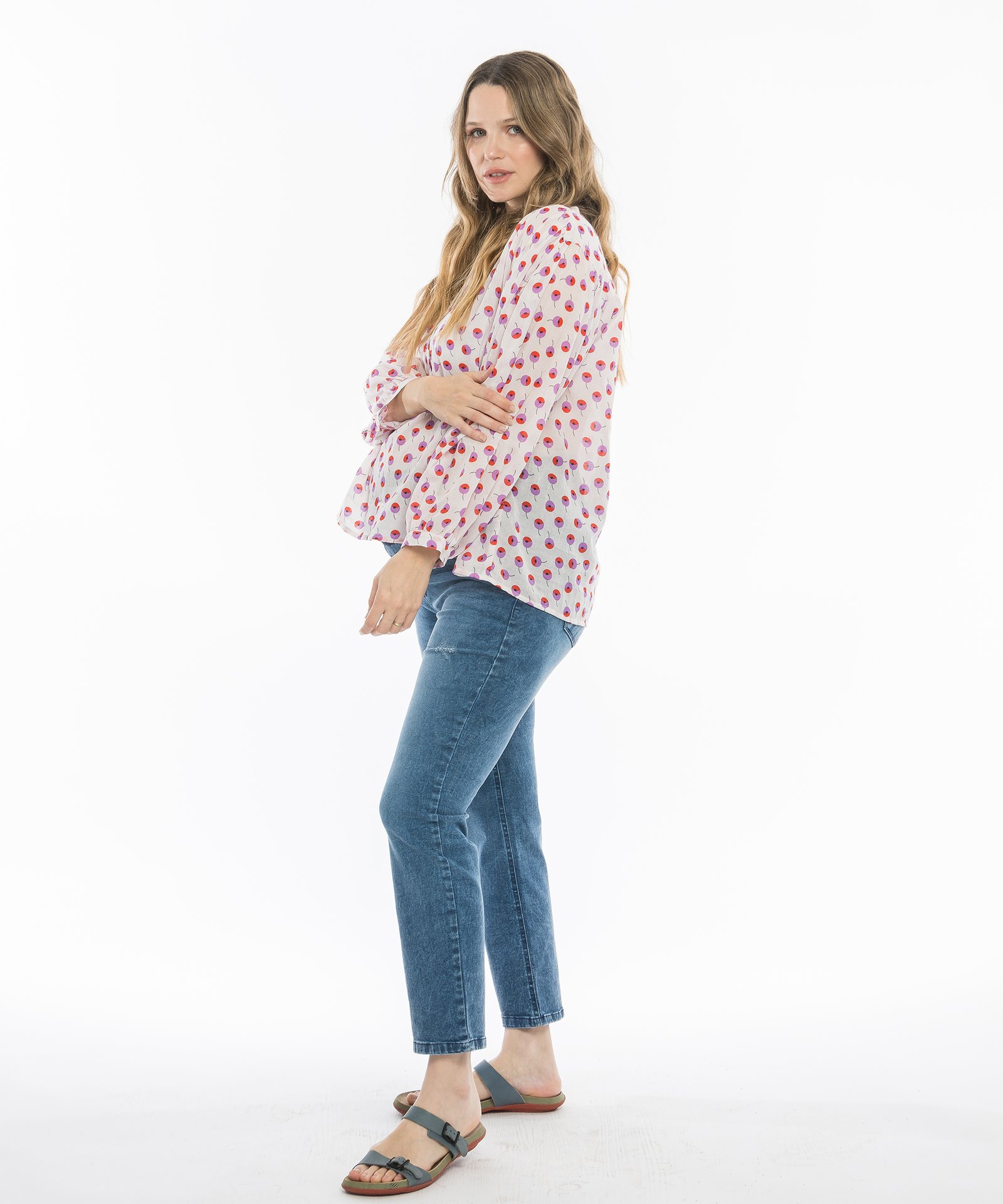 CAMISA ETER VOILE ESTAMPADO rojo - Imagen 7