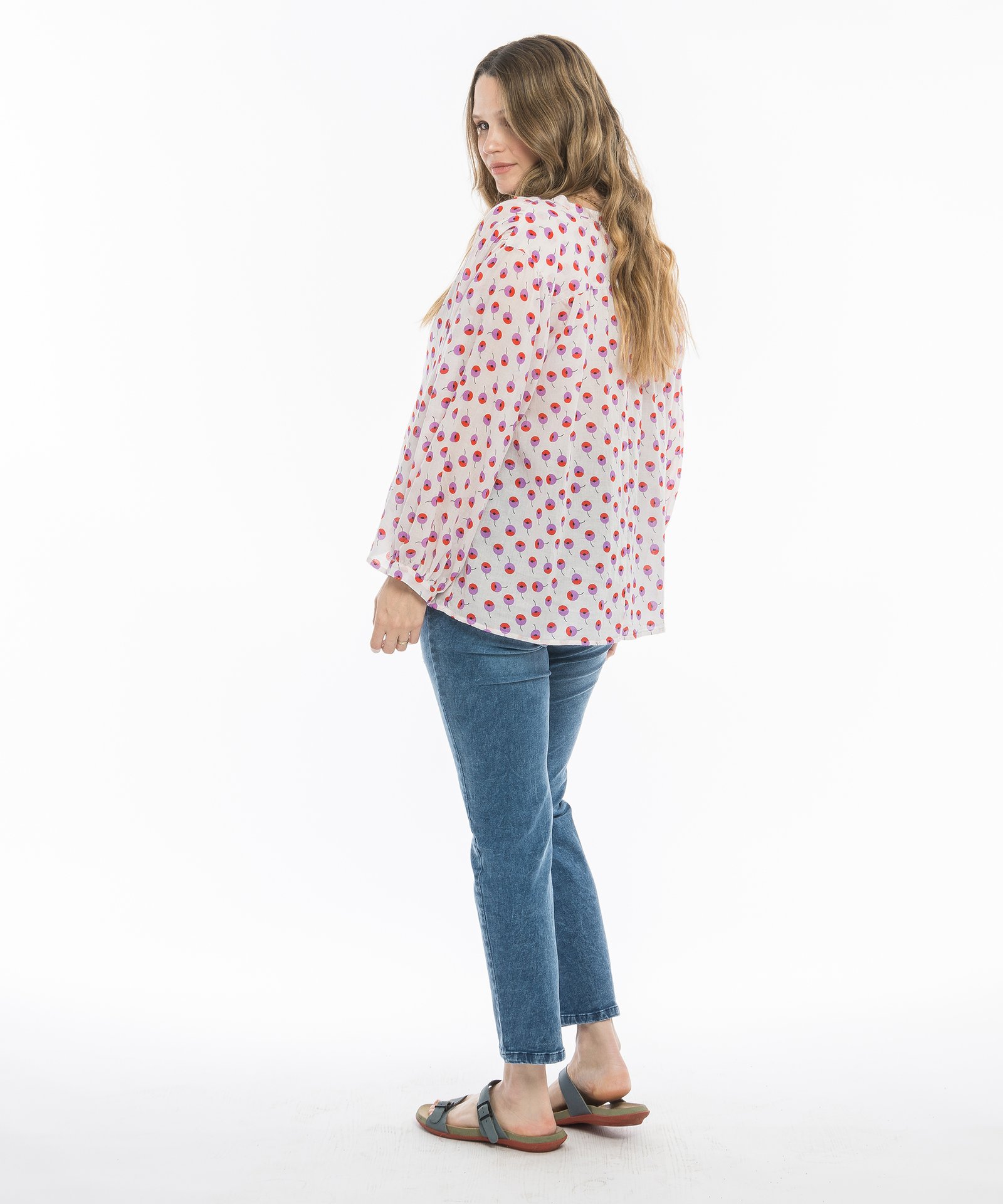 CAMISA ETER VOILE ESTAMPADO rojo - Imagen 8