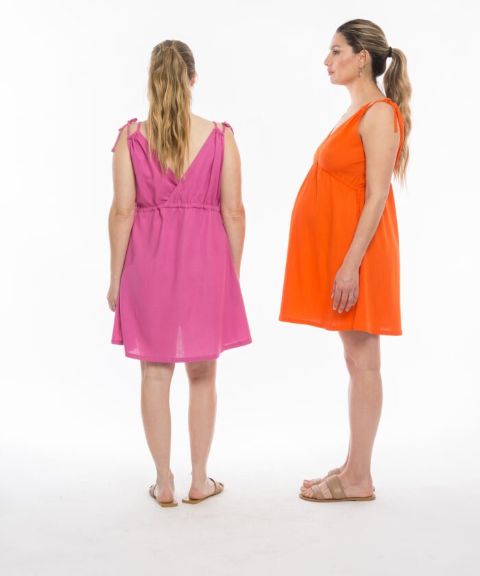 VESTIDO NOMADE LINO VISCOSA naranja - Imagen 6