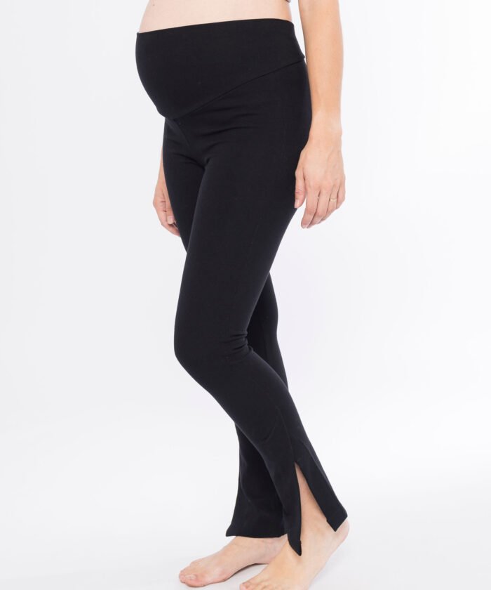 PANTALON CALZA FIT SPLIT JERSEY ALG.LYCRA negro