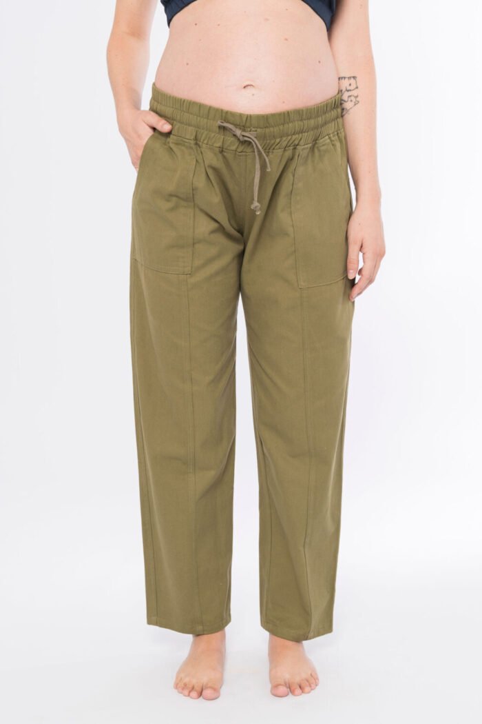 PANTALON BOSQUE GABARDINA LIVIANA verde - Imagen 2