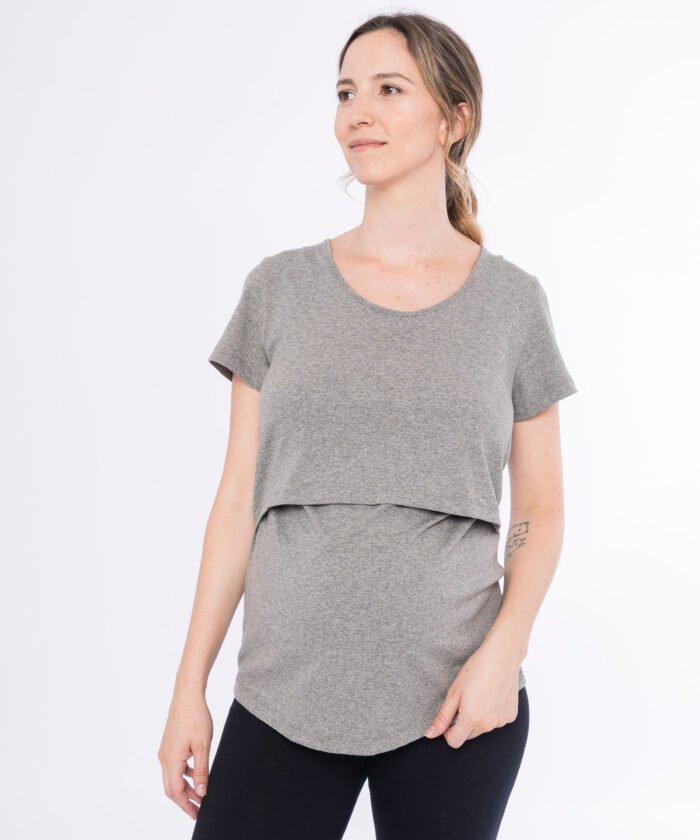 REMERA AMAMANTAR M C JERSEY gris oscuro