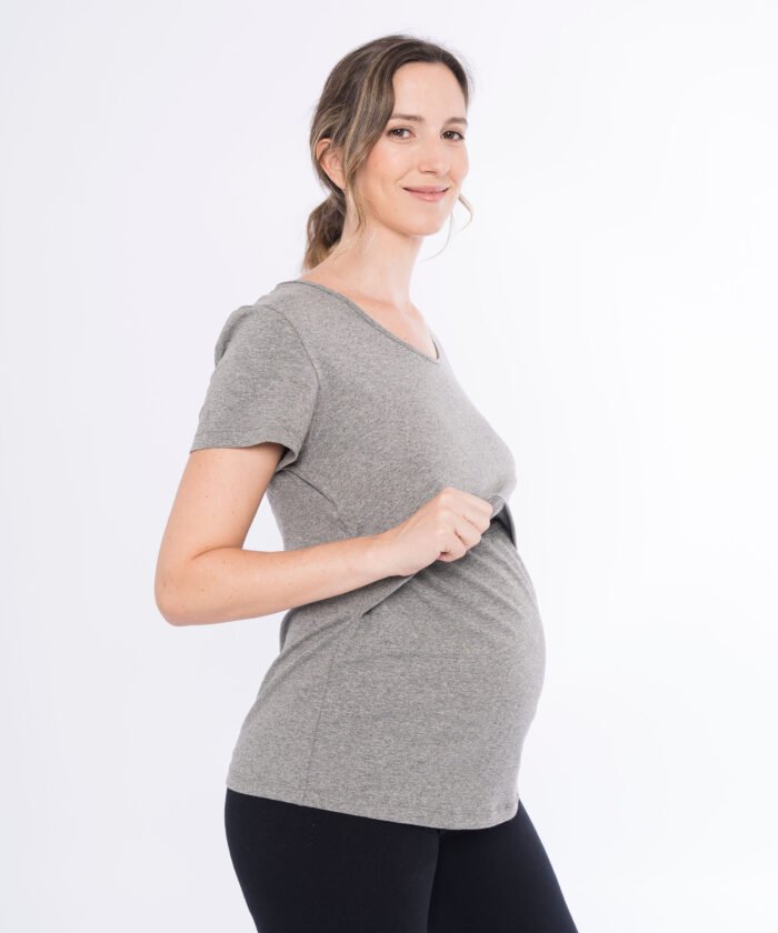 REMERA AMAMANTAR M C JERSEY gris oscuro - Imagen 2