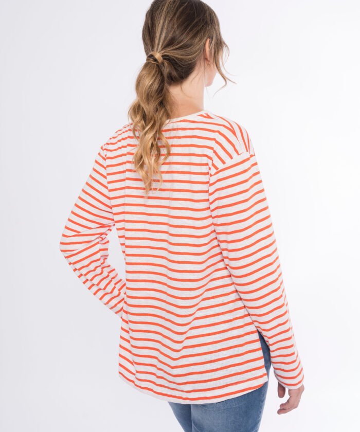 REMERA FRANCA ML JERSEY FLAME RAYADO naranja - Imagen 8