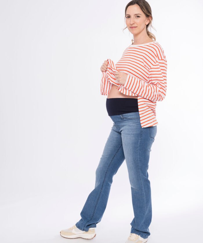 PANTALON OXFORD JEAN ELASTIZADO trufa - Imagen 6
