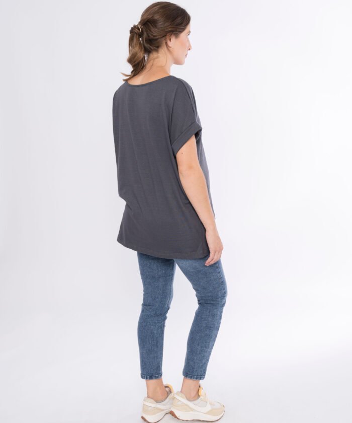 REMERA LATERAL SM JERSEY ALGODON GRIS acero - Imagen 6