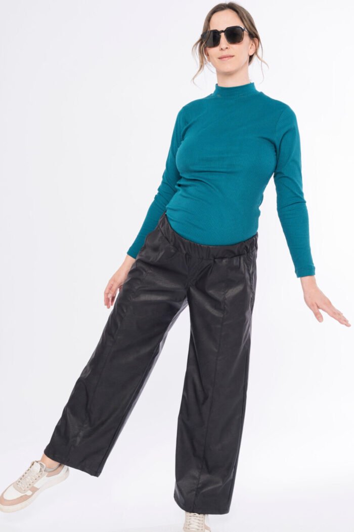 PANTALON  LAMB CUERINA negro