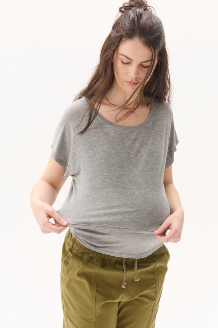 REMERA  DOSENUNO JERSEY ULTRA SOFT gris melange