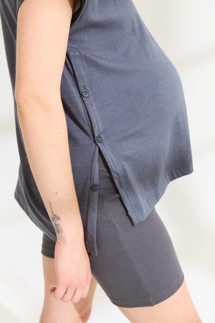 REMERA LATERAL SM JERSEY ALGODON GRIS acero - Imagen 5