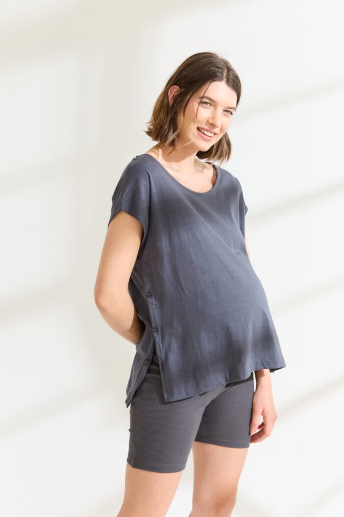 REMERA LATERAL SM JERSEY ALGODON GRIS acero - Imagen 3
