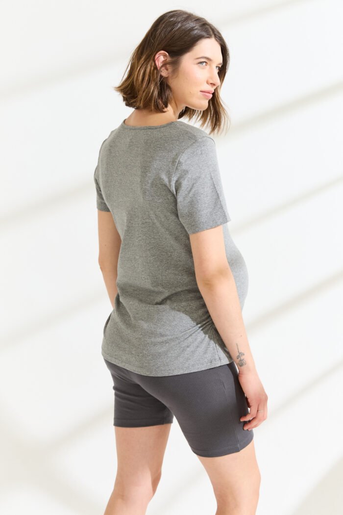 REMERA PERFECTA MC GRIS MELANGE oscuro - Imagen 2
