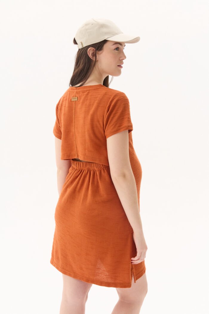 VESTIDO CUT OUT RUSTICO REVERSE terracota