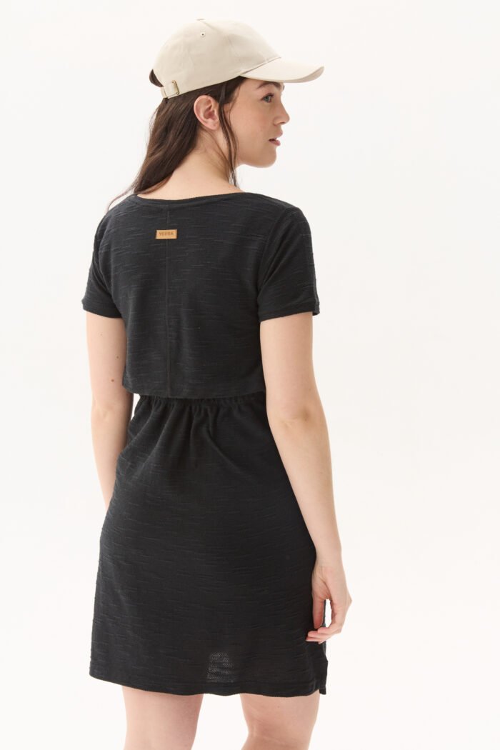 VESTIDO CUT OUT RUSTICO REVERSE negro - Imagen 5