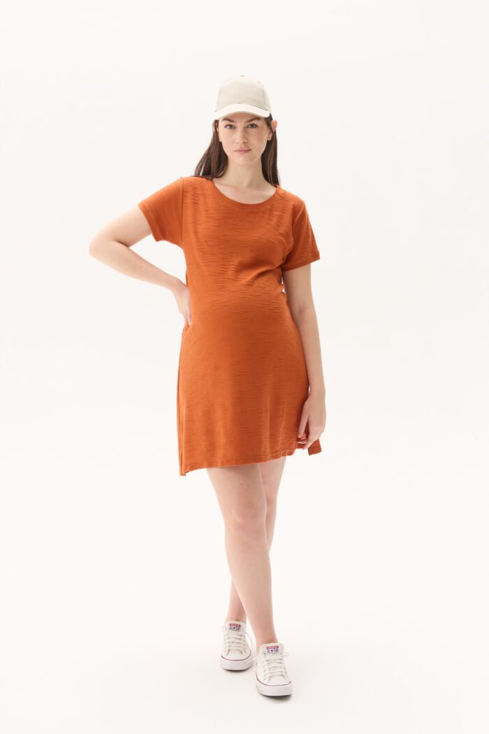 VESTIDO CUT OUT RUSTICO REVERSE terracota - Imagen 2