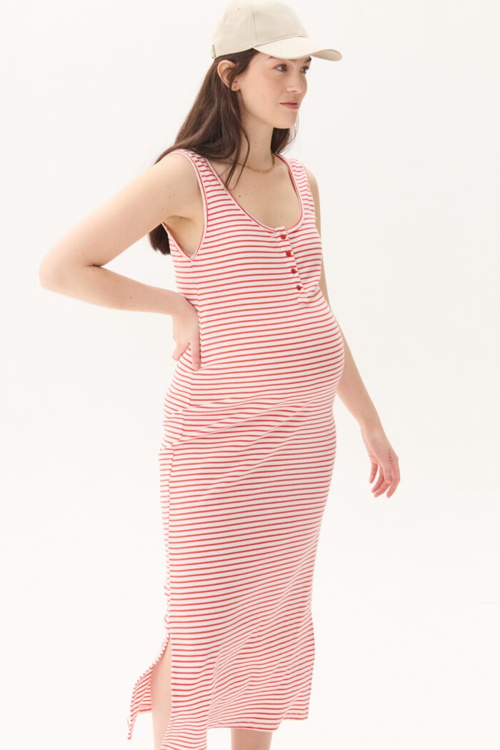 VESTIDO MARAIS MORLEY RAYADO rojo - Imagen 7