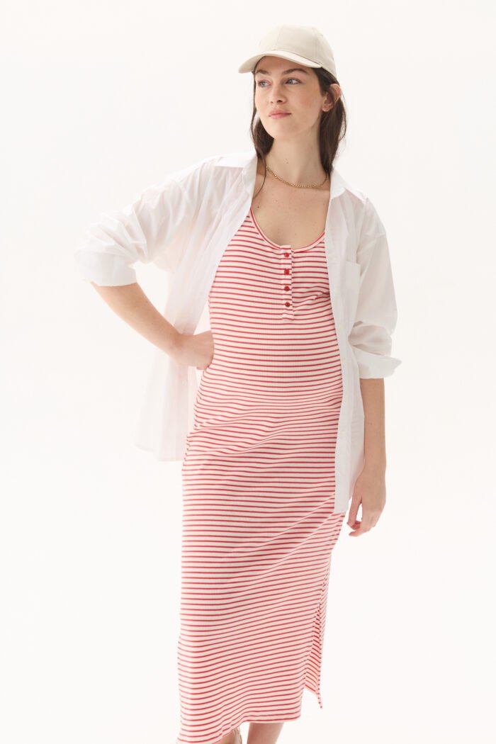 VESTIDO MARAIS MORLEY RAYADO rojo - Imagen 8