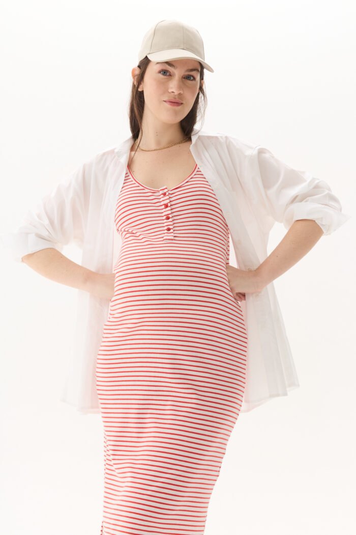 VESTIDO MARAIS MORLEY RAYADO rojo - Imagen 6