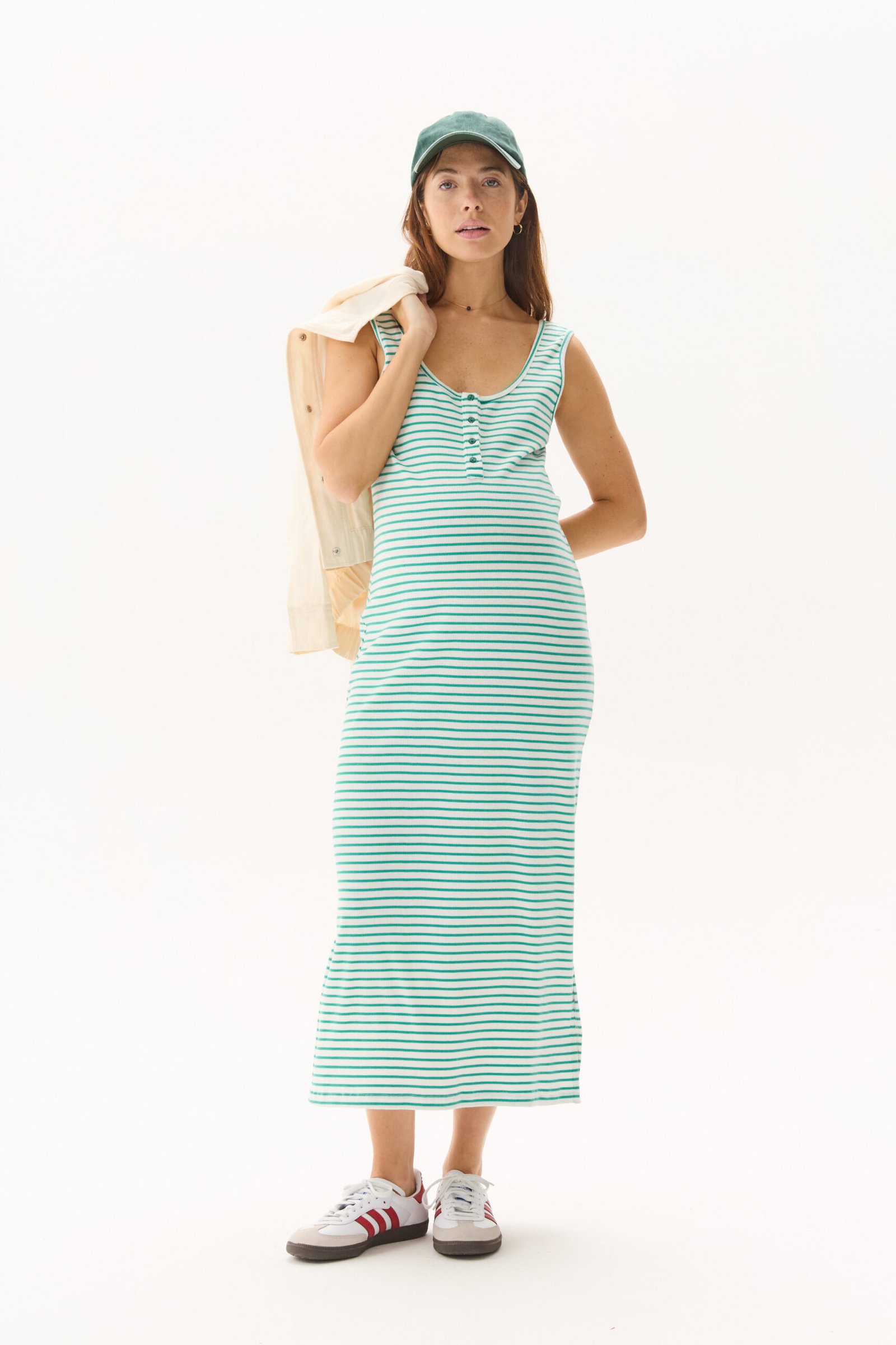 VESTIDO MARAIS MORLEY RAYADO verde - Imagen 3