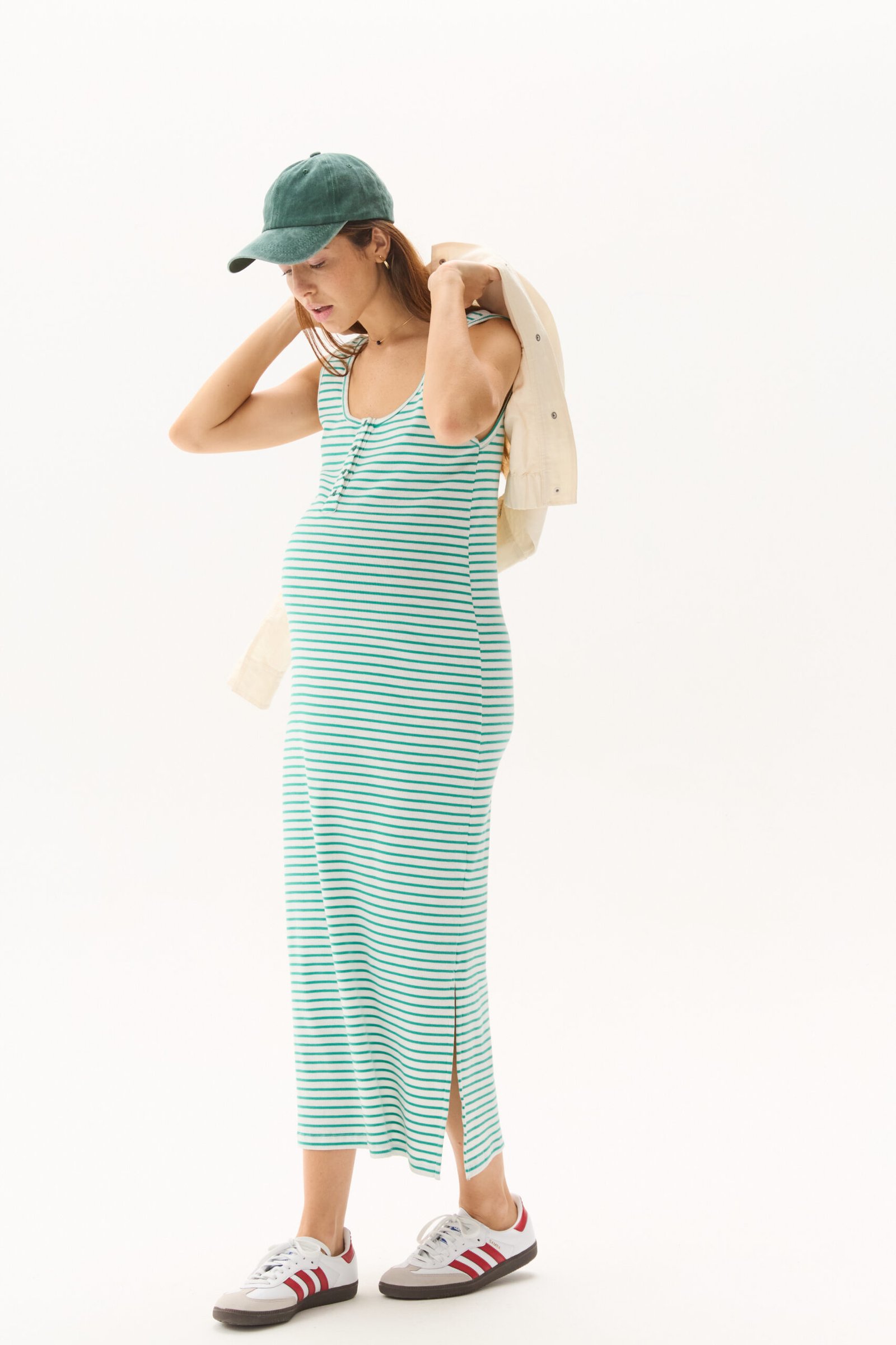 VESTIDO MARAIS MORLEY RAYADO verde - Imagen 2