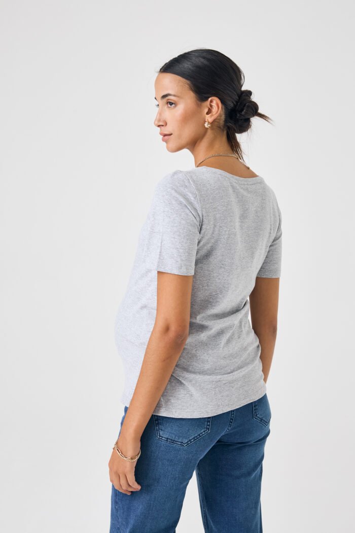 REMERA LOIRA MC JERSEY ALG.LYCRA GRIS MELANGE - Imagen 2