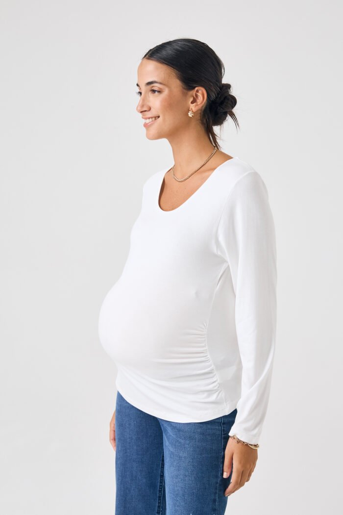 REMERA PERFECTA ML JERSEY ALG.LYCRA blanco - Imagen 2
