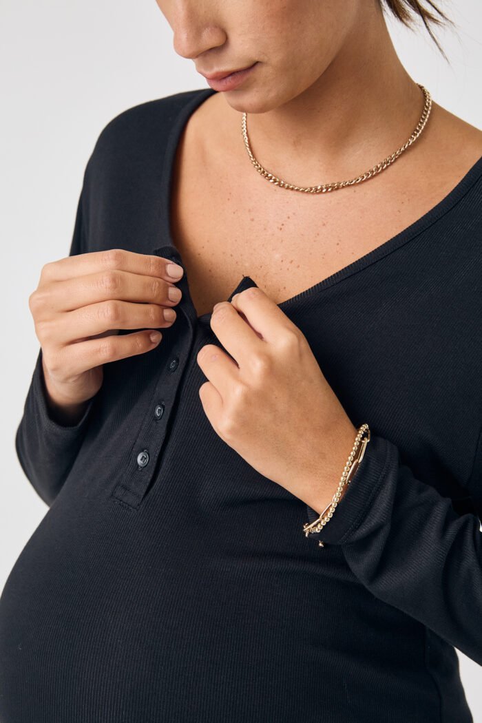 REMERA POSTA ML RIB VISCOSA negra - Imagen 5