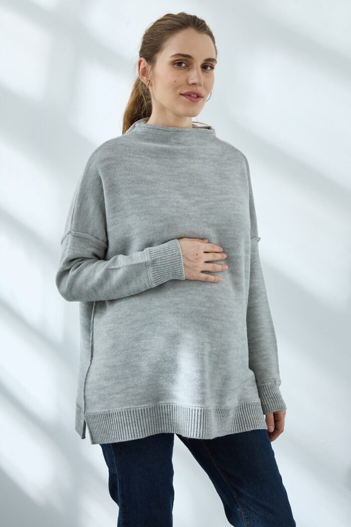 SWEATER CAUQUEN LANA gris melange - Imagen 3