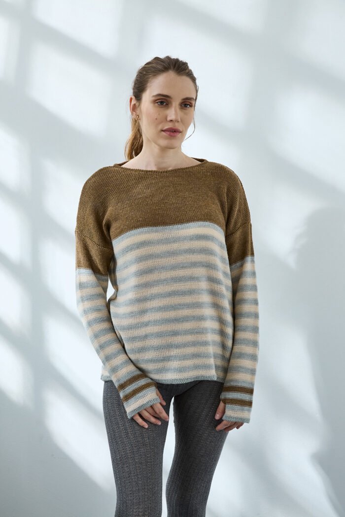 SWEATER WALLY LANA RAYADO habano - Imagen 2